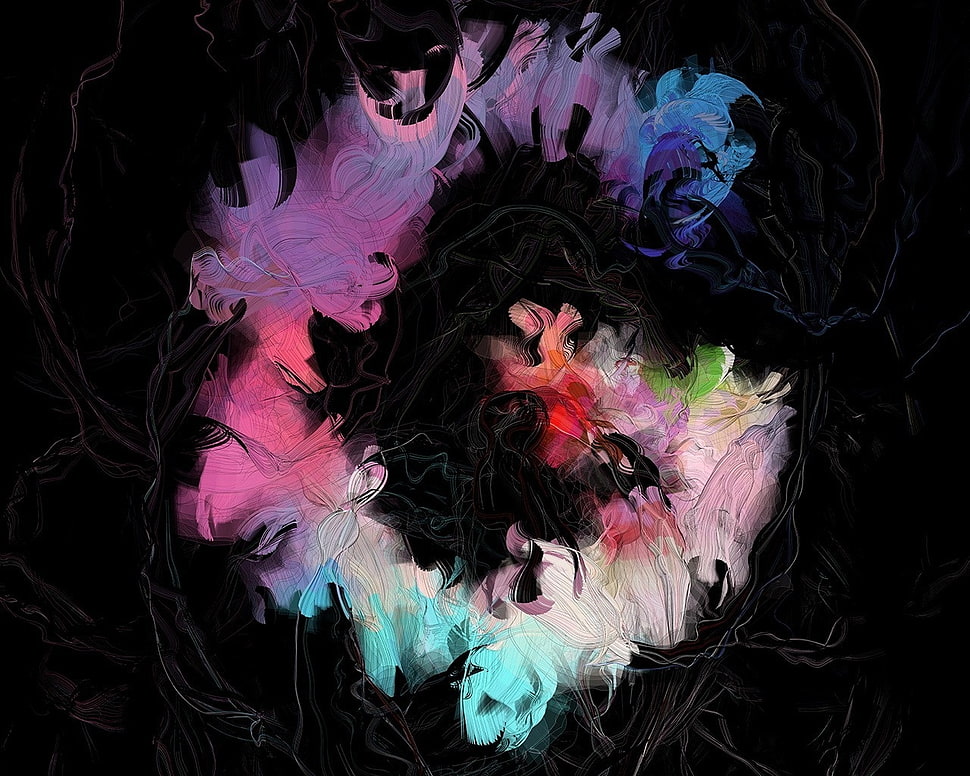 multicolored abstract illustration HD wallpaper